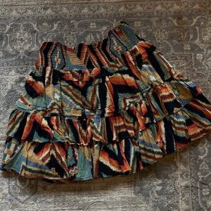 Multicolor Patterned Women's Skirt